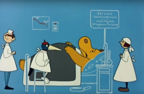 Бегемот боится прививки мультфильм