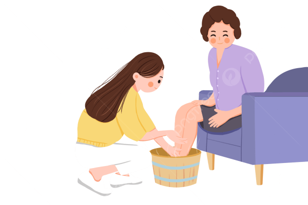 Рисунок мыть ноги маме