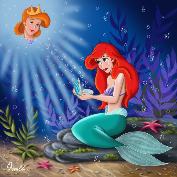 Русалочка Ариэль мультфильм ракушки