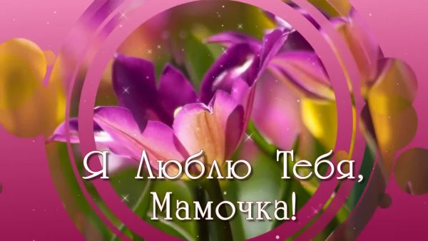 Мамочка я тебя люблю