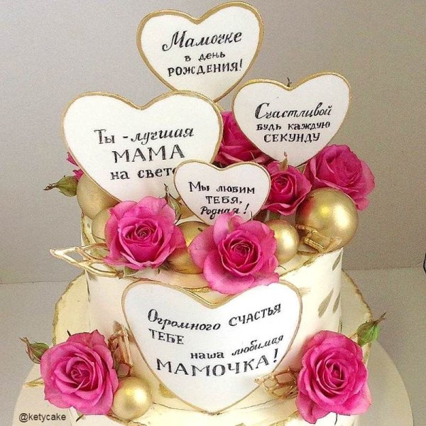 Надпись на торт маме на юбилей