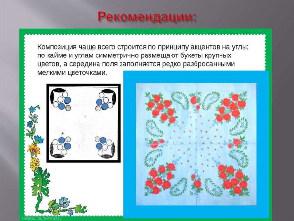 Рисование мамин платок
