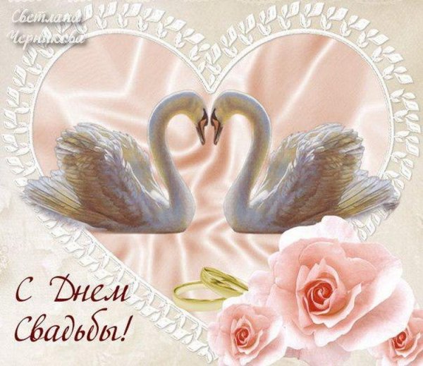 С днем свадьбы!