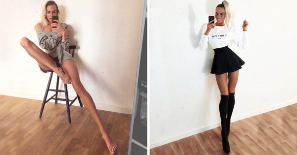 Чешская модель с длинными ногами