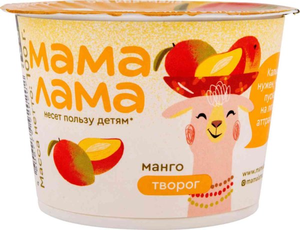 Творог мама лама 100 г с манго 3,8%