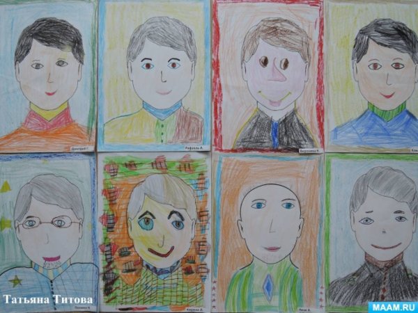 Рисование портрет папы