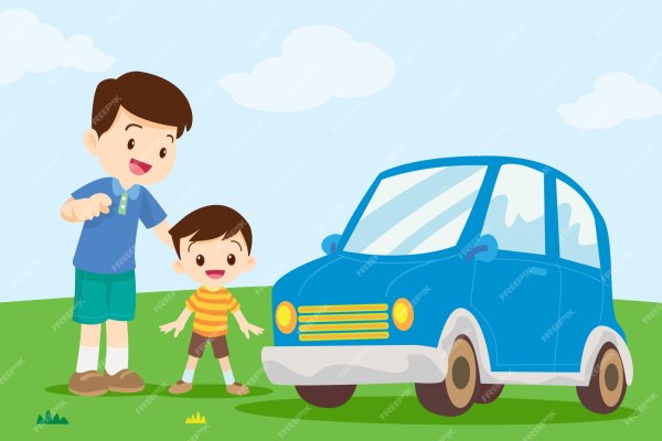 Мальчик с папой в машине