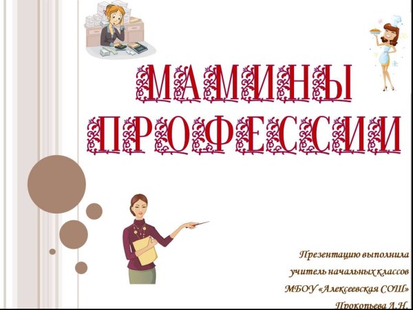 Мамина профессия презентация