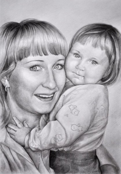 Рисунок на день матери карандашом