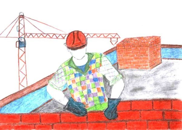 Строитель рисунок для детей
