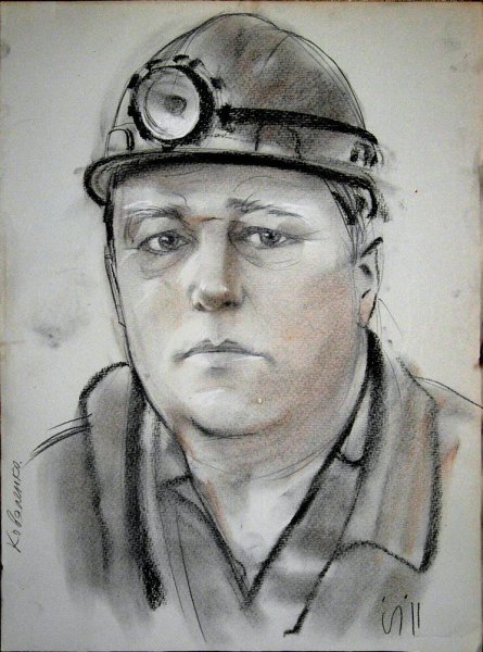 Шахтер рисунок