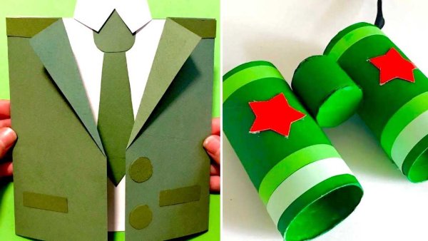Подарок на 23 февраля из втулки