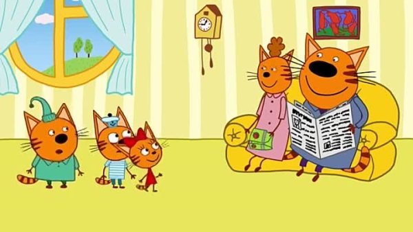 Мультик 3 кота Коржик Карамелька и компот