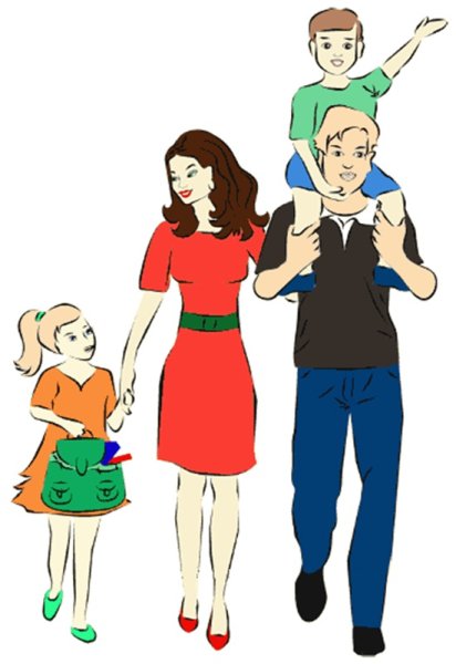 Рисунок семьи из 4 человек