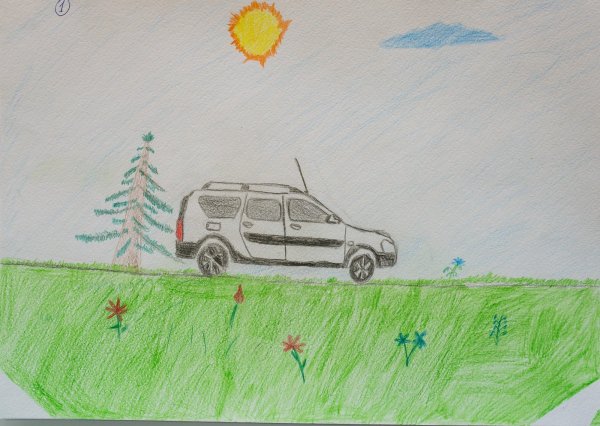 Детские рисунки автомобилей