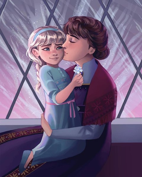 Королева Идуна и Эльза маленькая