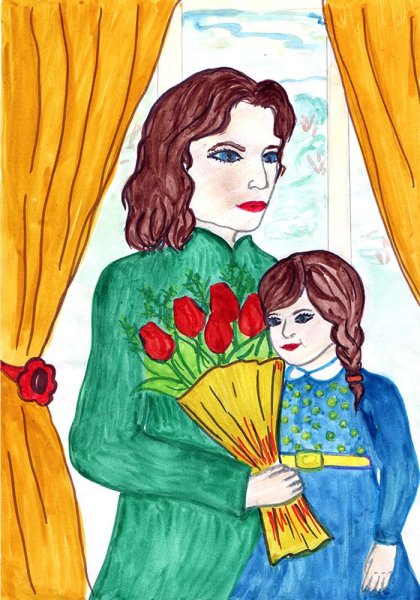 Рисунок моя мама