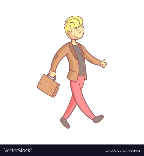 Идущий человек рисунок