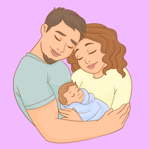 Мультяшные пары с ребенком