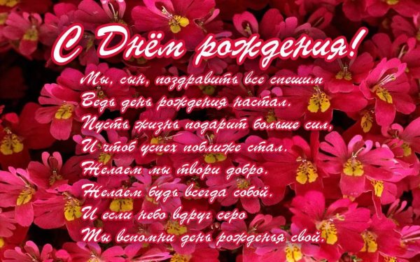 Поздравления с днём рождения сыну красивые