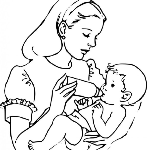 Родители раскраска для детей