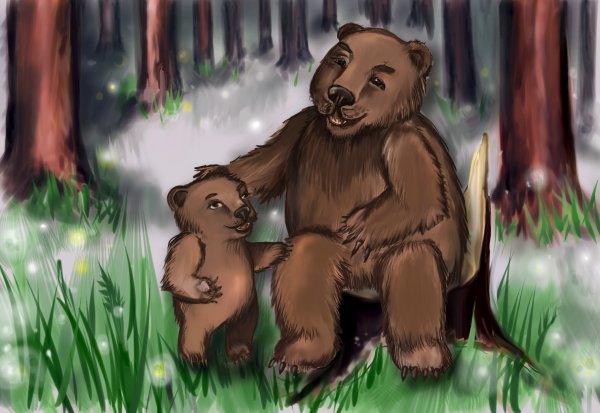 Медвежонок с папой