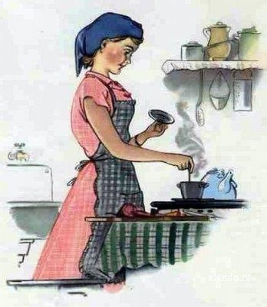 Хозяйка у плиты