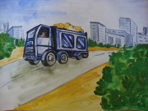 Рисование КАМАЗА для детей