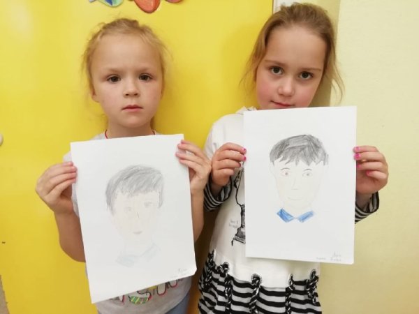 Рисунок портрет папы для детей
