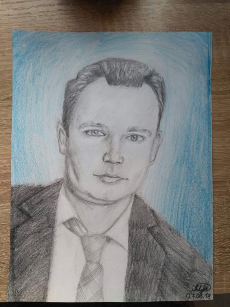 Портрет папы детский