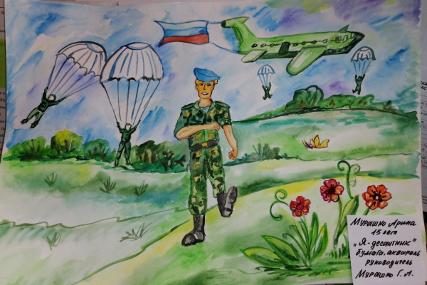 Детские рисунки на военно патриотическую тему