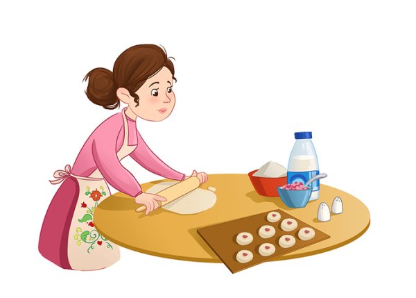 Мама готовит кушать