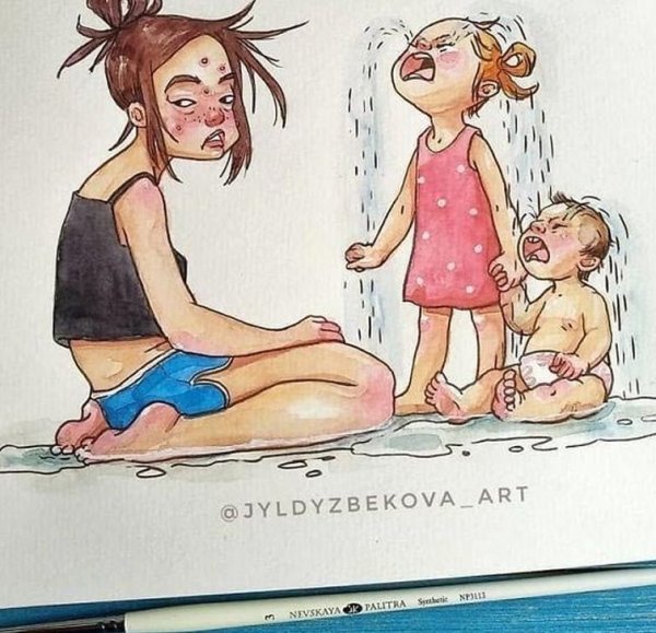 Мама рисунки детей смешные