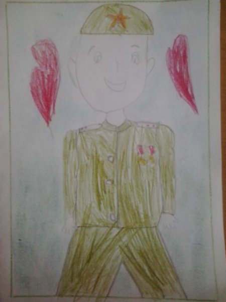 Рисование мой папа солдат