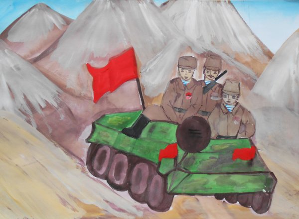 Мой папа в армии служил рисунок