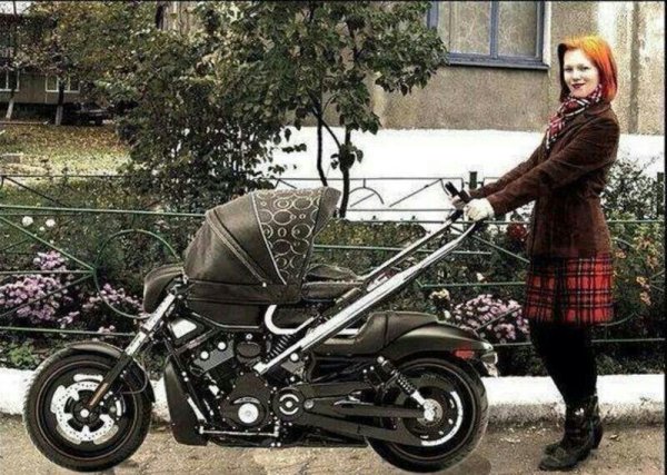 Коляска мотоцикл детская