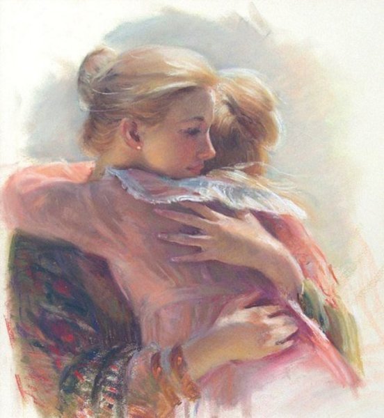 Картина женщина обнимает ребенка