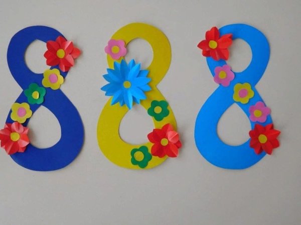 Поделка цифра 8 на 8 марта