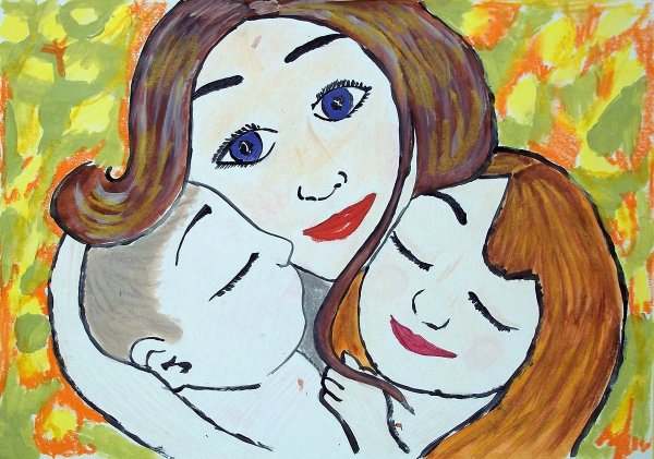 Рисунок на тему мама