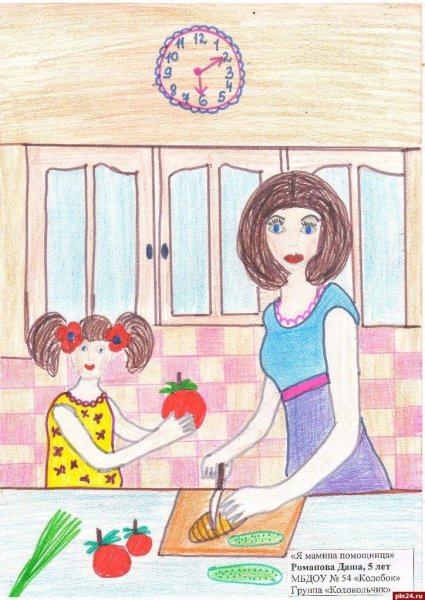 Рисунок на тему мама
