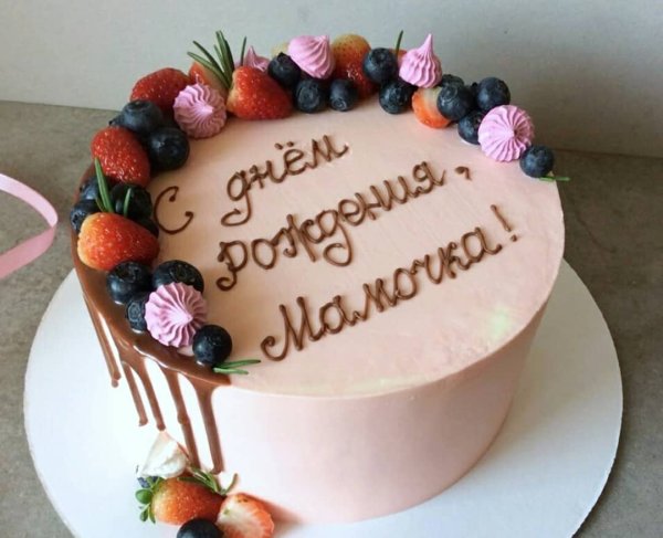 Декор торта для мамы