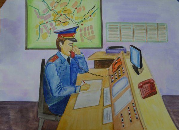 Рисунок на тему полиция