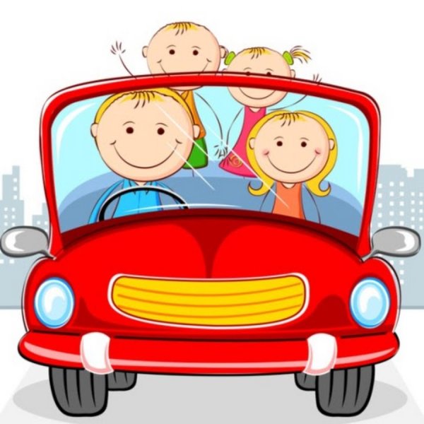 Иллюстрация семейный автомобиль
