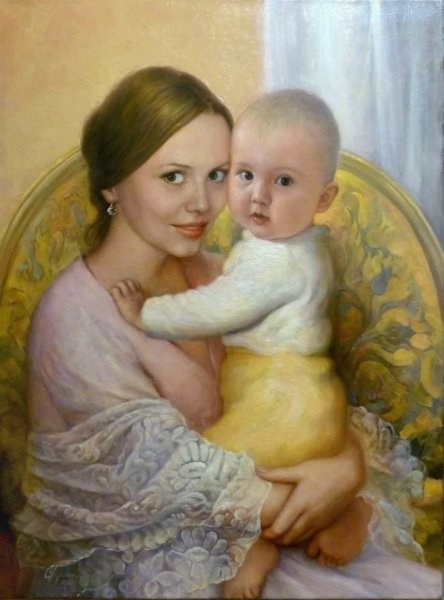 Картина мать с ребенком