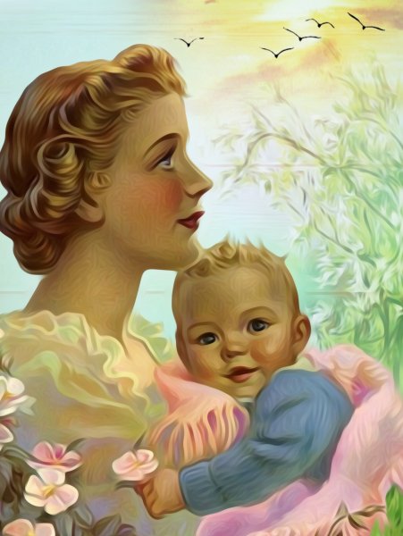 Мама и ребенок иллюстрация