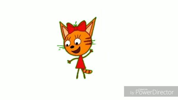 3 Кота Карамелька на белом фоне