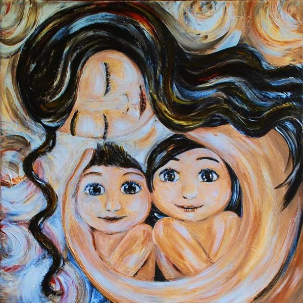 Картина с двумя детьми