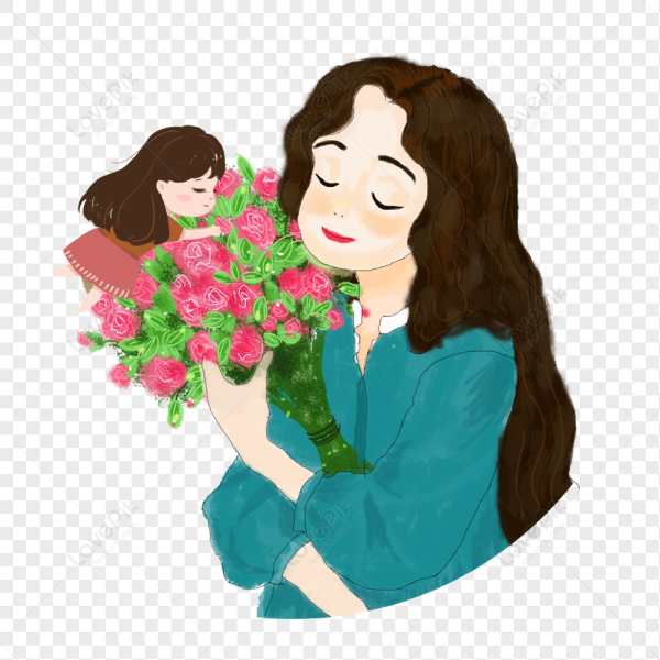 Цветочки для мамы рисунок