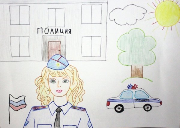 Полицейский рисунок для детей