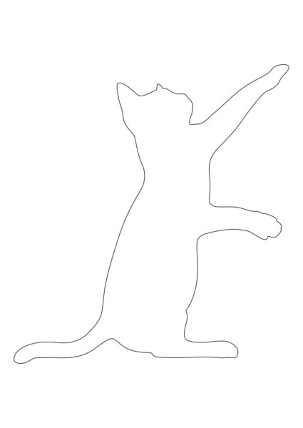 Трафарет кошки